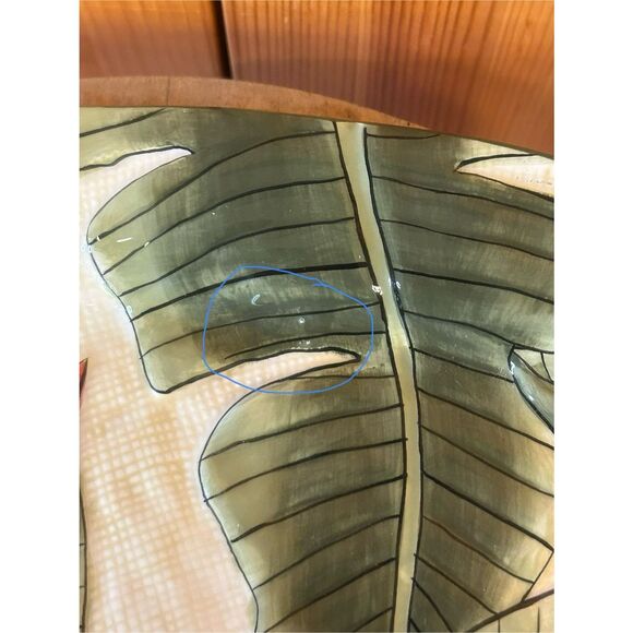 Island Plantations Island Garden Serving Platter hand painted (5595) - Picture 3 of 10